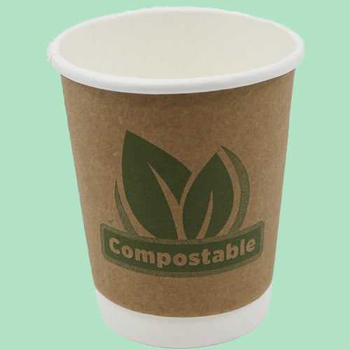 8oz Double Wall Compostable Paper Cup