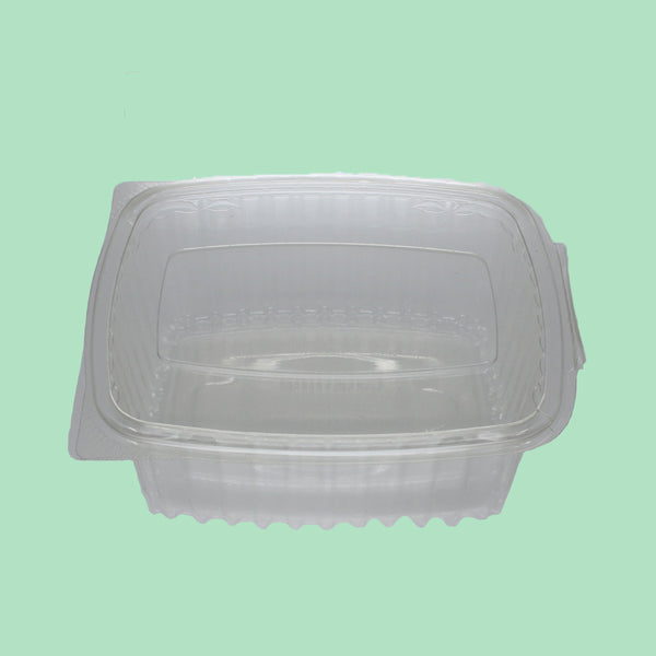 1000ml Rectangular Hinged Lid rPET Container