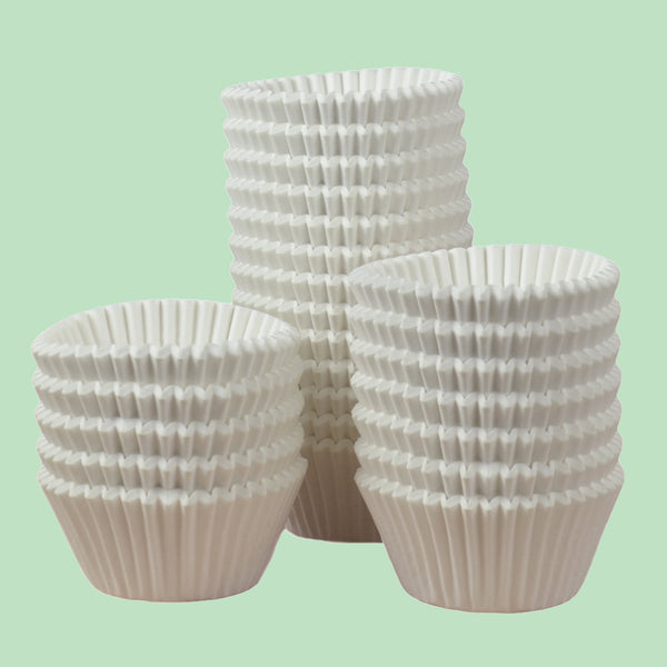 White Muffin Cases 51mm x 38mm