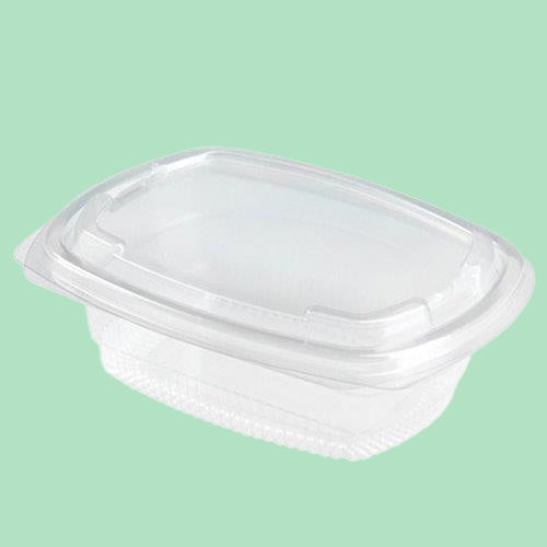 500ml Oval Hinged Lid rPET Container