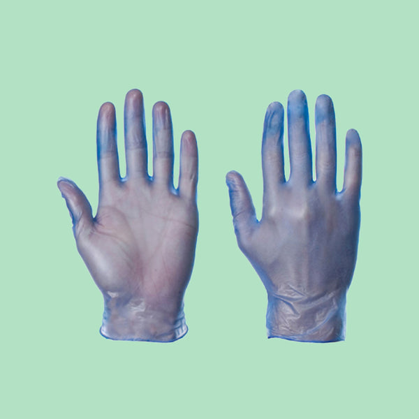 Medium Blue Powder Free Vinyl Gloves