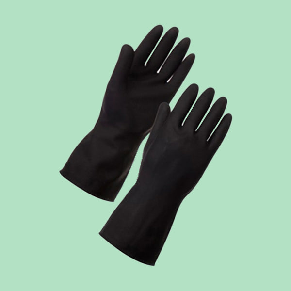 Large Black Rubber Gloves