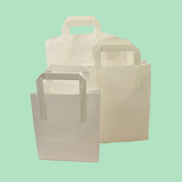 Medium White SOS Paper Carrier Bag