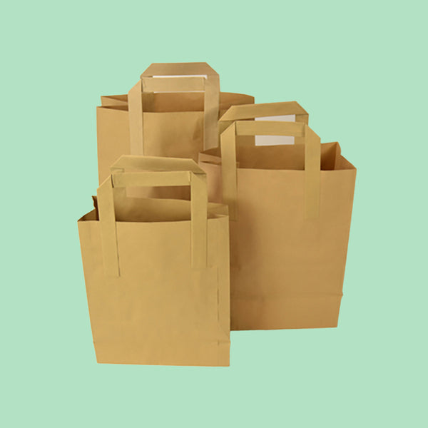 Small Brown SOS Paper Carrier Bag